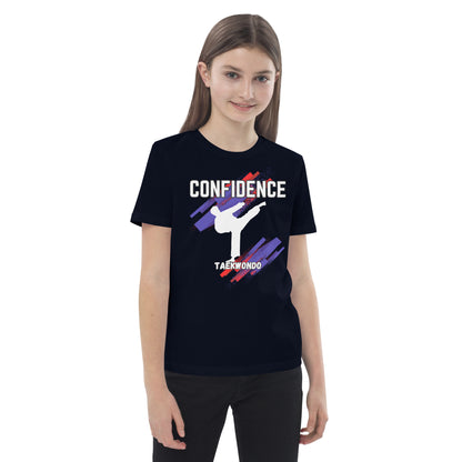 Organic cotton kids Taekwondo Theme t-shirt : Confidence