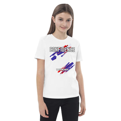 Organic cotton kids Taekwondo Theme t-shirt : Confidence