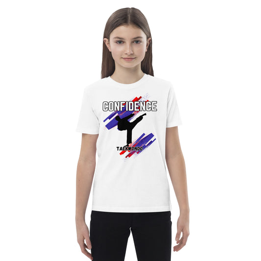 Organic cotton kids Taekwondo Theme t-shirt: Confidence