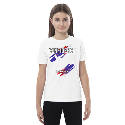 Organic cotton kids Taekwondo Theme t-shirt : Confidence