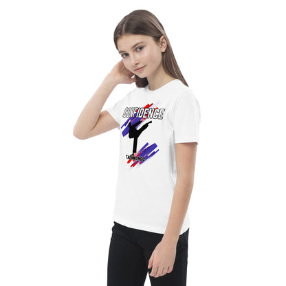Organic cotton kids Taekwondo Theme t-shirt: Confidence